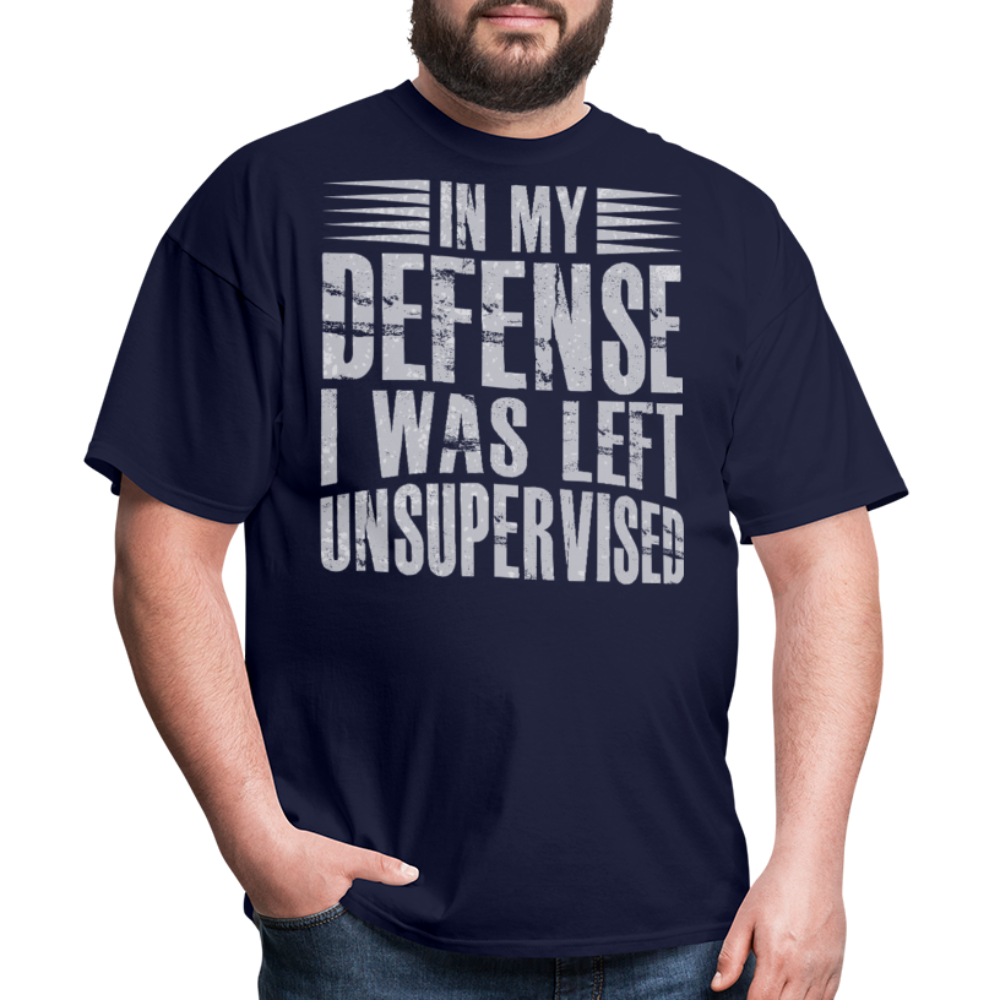 Unique In My Defense Graphic Tees Unisex Classic T-Shirt - navy