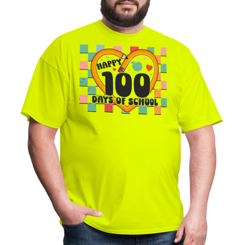 100 Days of school Shirt For Teachers Unisex Tee - safety green