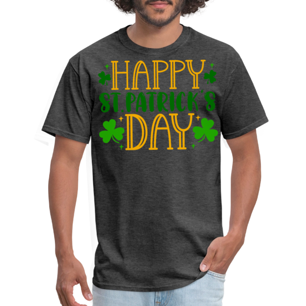 Lucky Shamrock Funny St Patrick’s Day T-shirt - heather black