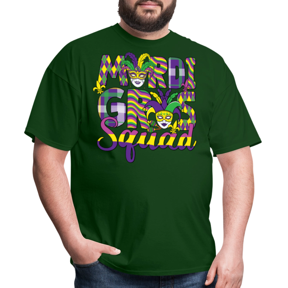 Funny And Festive Mardi Gras Party T-shirt - forest green