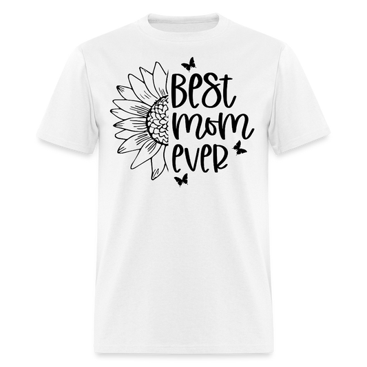 Best Mom Ever Sunflower T-shirt - white