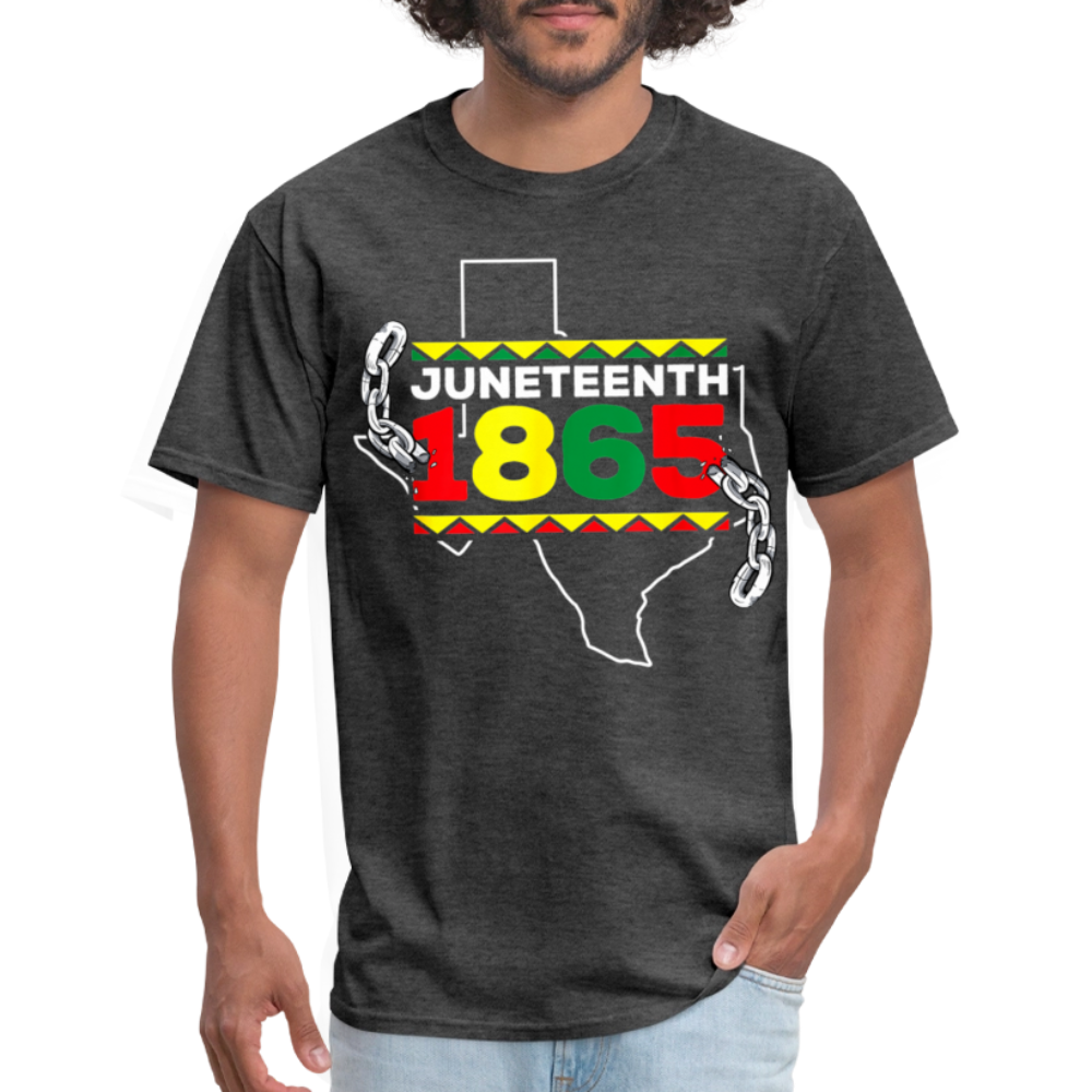 Juneteenth 1865 Tee For Men and Women Black History Month T-shirt - heather black