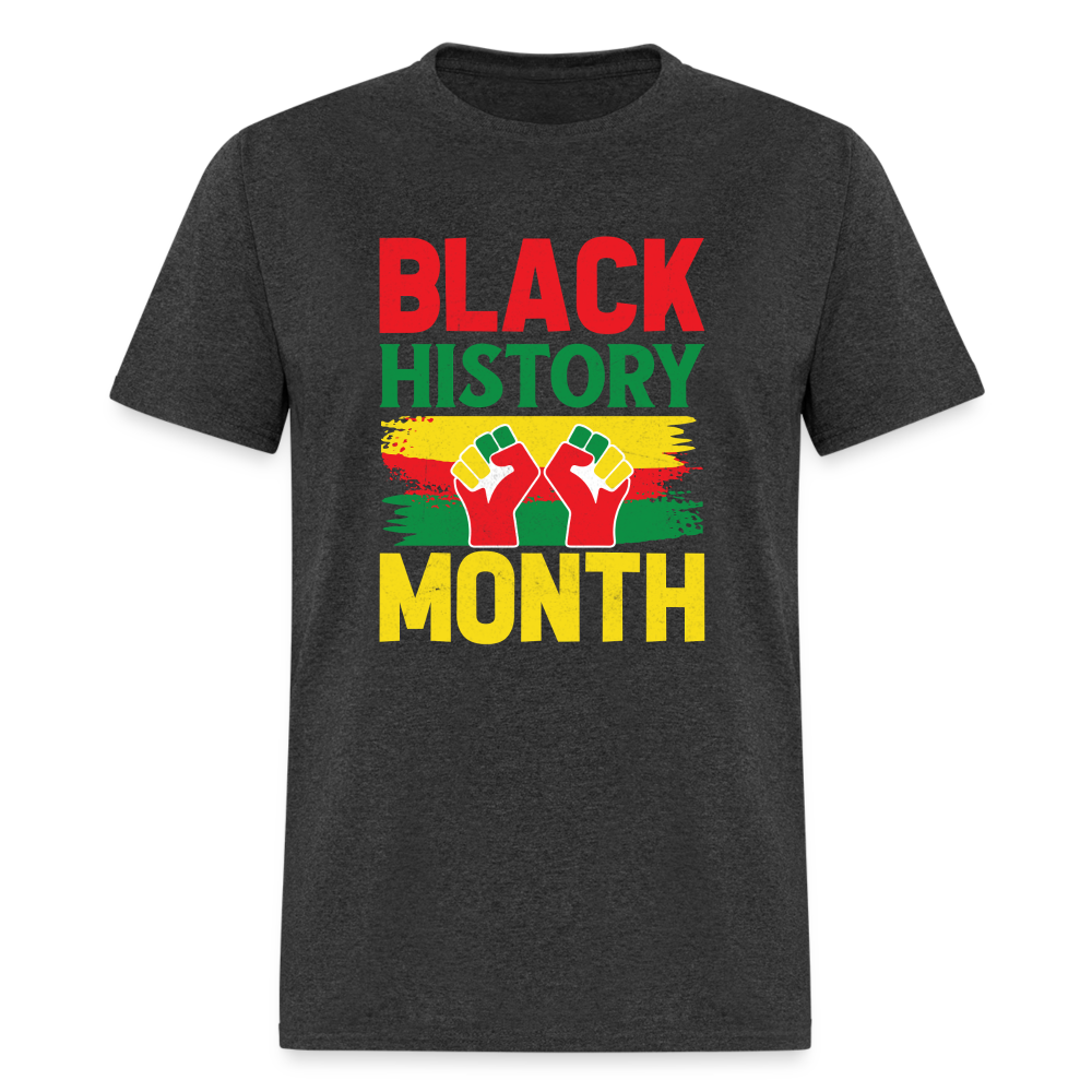 African American Pride Apparel for Black History Month T-Shirt - heather black