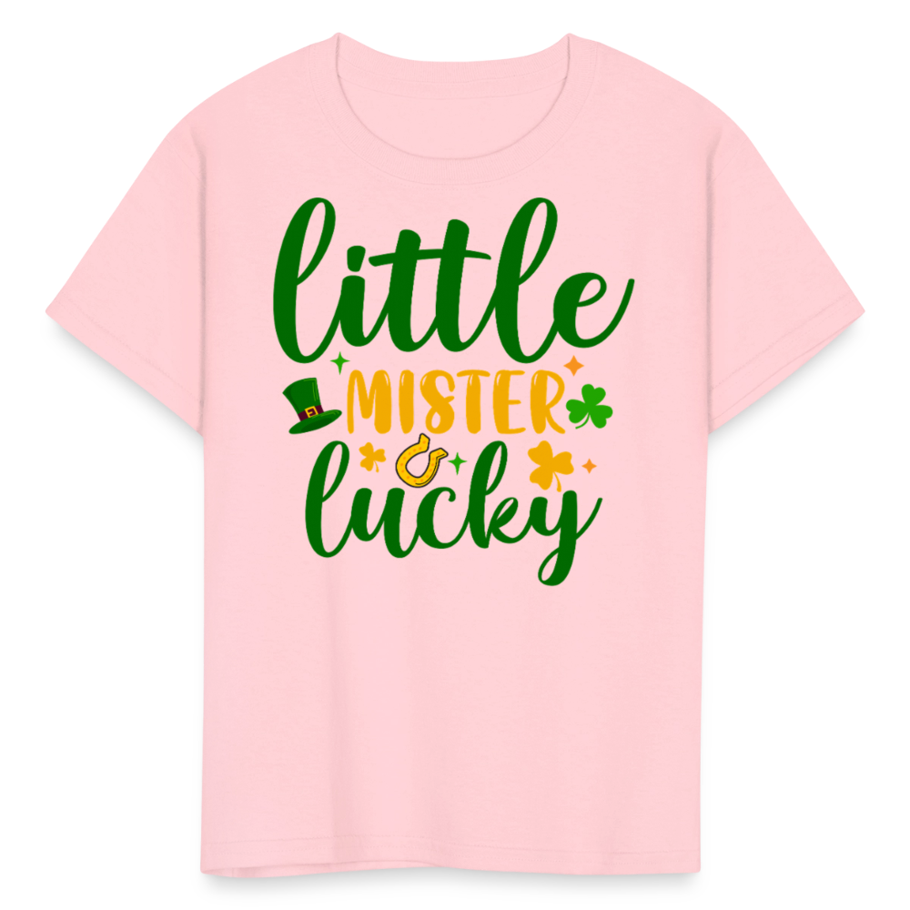 Little Mister Lucky St Patrick’s Day Kids T-shirt - pink