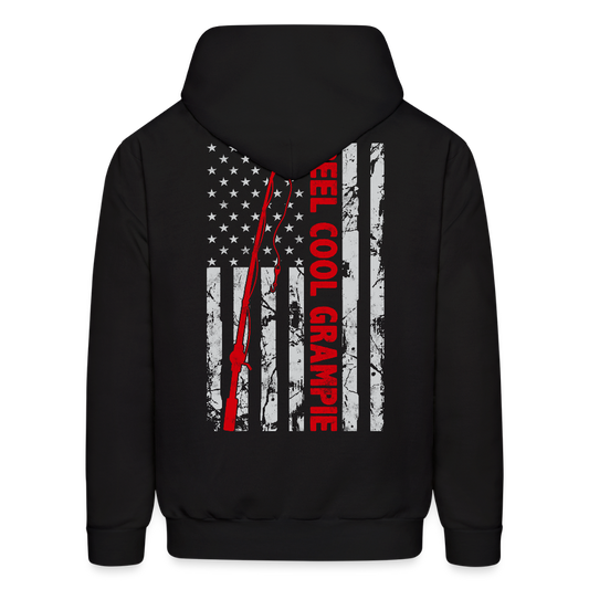 Reel Cool Grampie Patriotic Fishing Hoodie - black