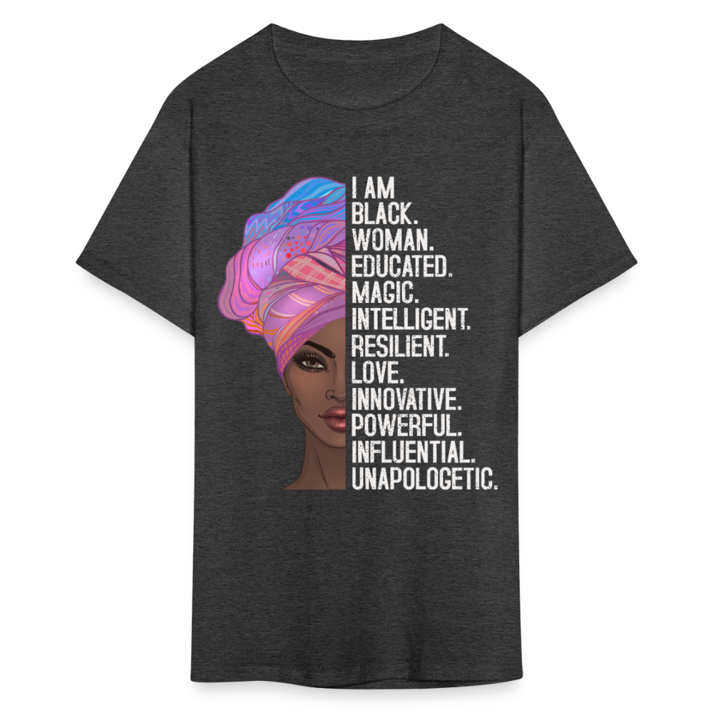 Black Woman Empowerment Shirt Black Girl Magic Unisex T-Shirt - heather black