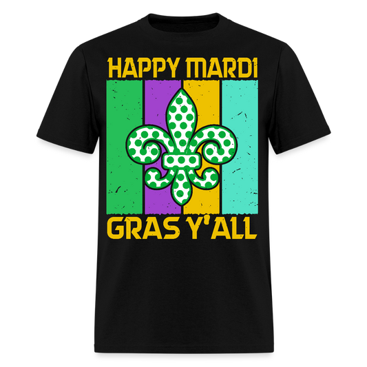 New Orleans Festival Tee Southern-style Mardi Gras Y’all T-shirt - black