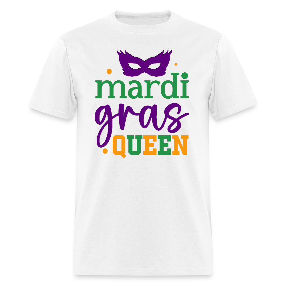 Mardi Gras Queen Shirt For Women Masquerade Party T-shirt - white