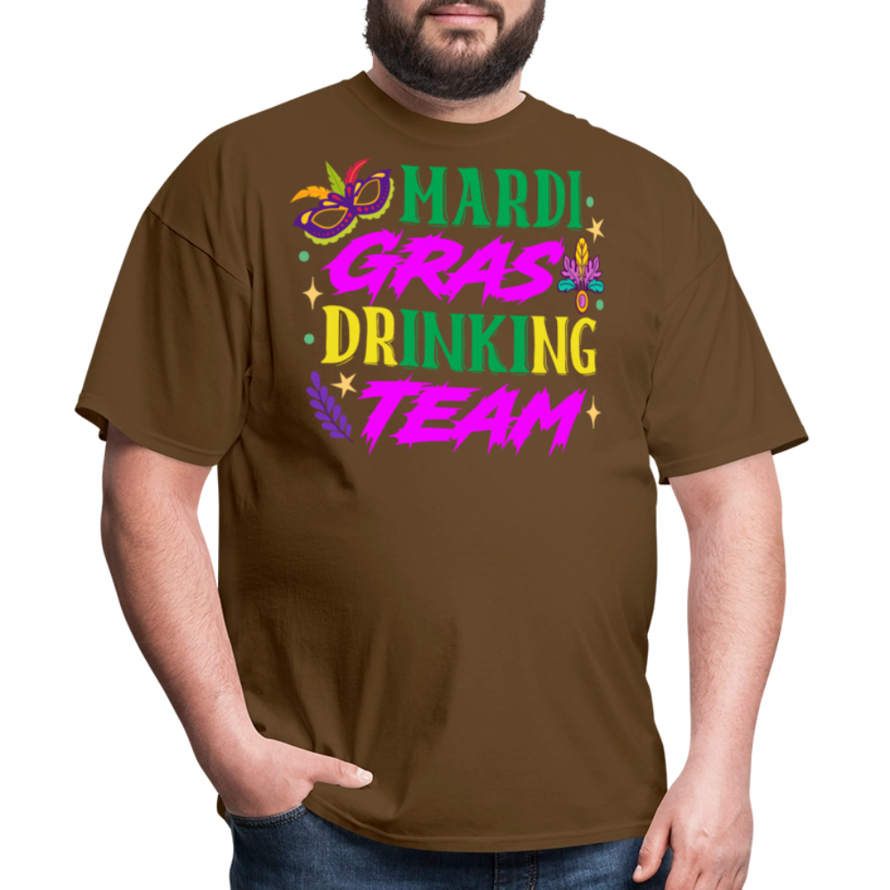 Funny Mardi Gras Party Tee Mardi Gras Drinking Team T-shirt - brown