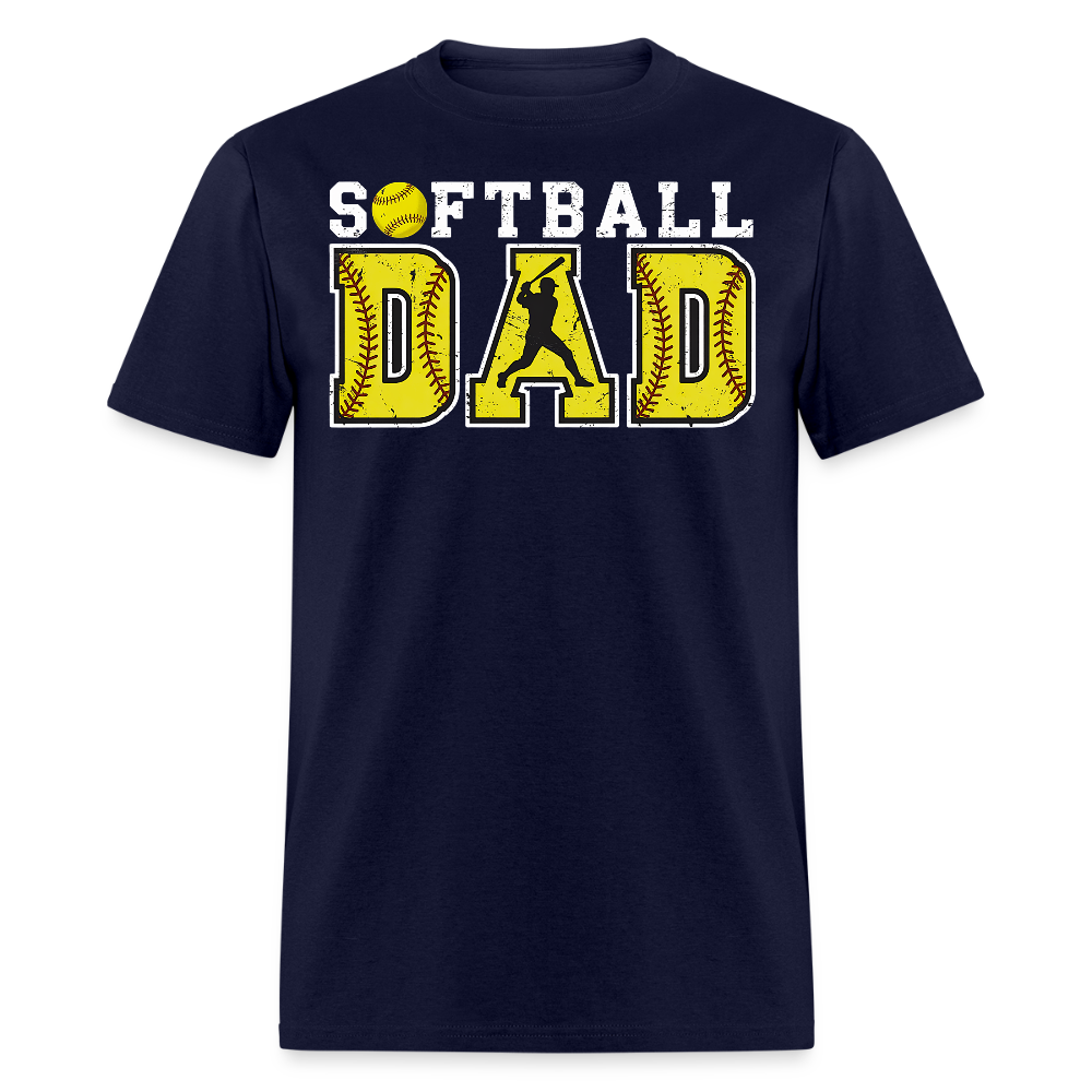 Softball Supporter Gifts For Dads T-shirt - navy