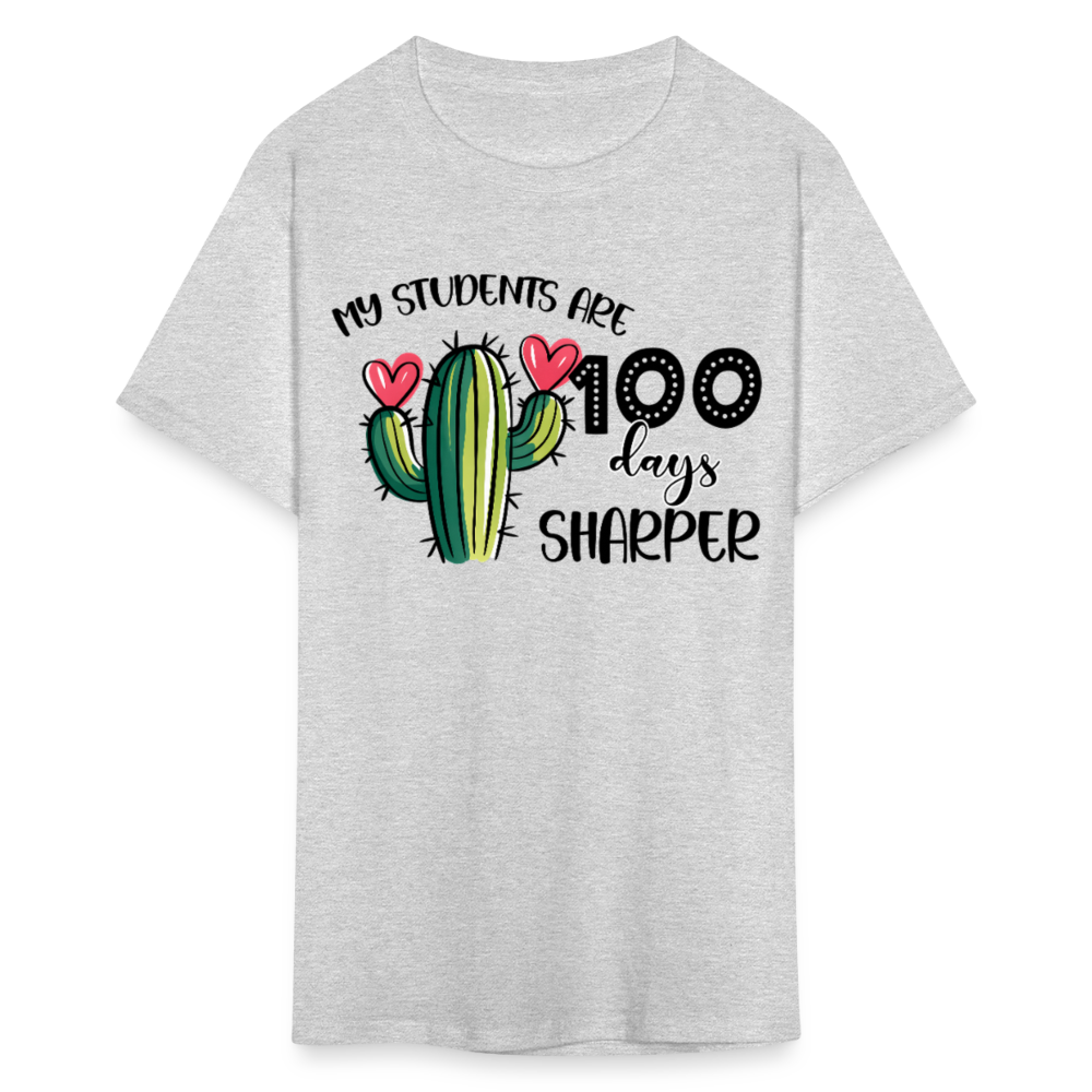 100th Day Of School Outfit For Teachers Cactus Theme 100 Days T-shirt - heather gray