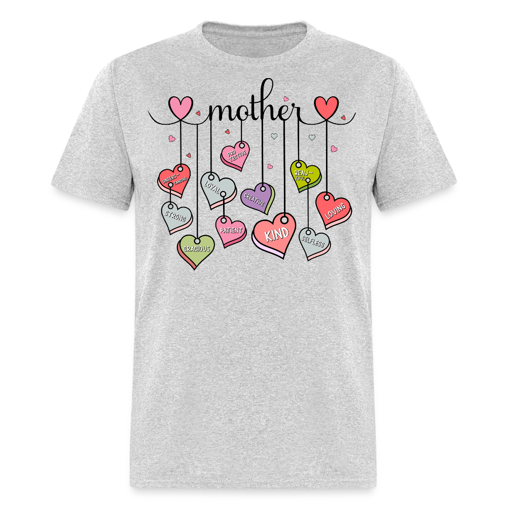 Mom Appreciation Tee Mother's Day Heart T-shirt - heather gray