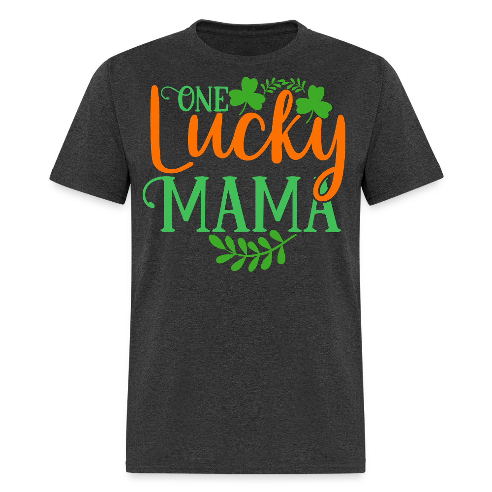 St Patrick’s Day lucky Mama T-shirt - heather black