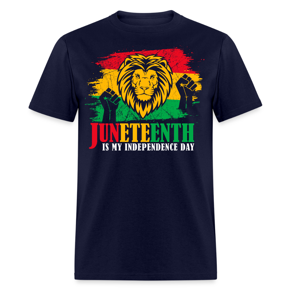 African American Pride Juneteenth RBG Flag T-shirt - navy