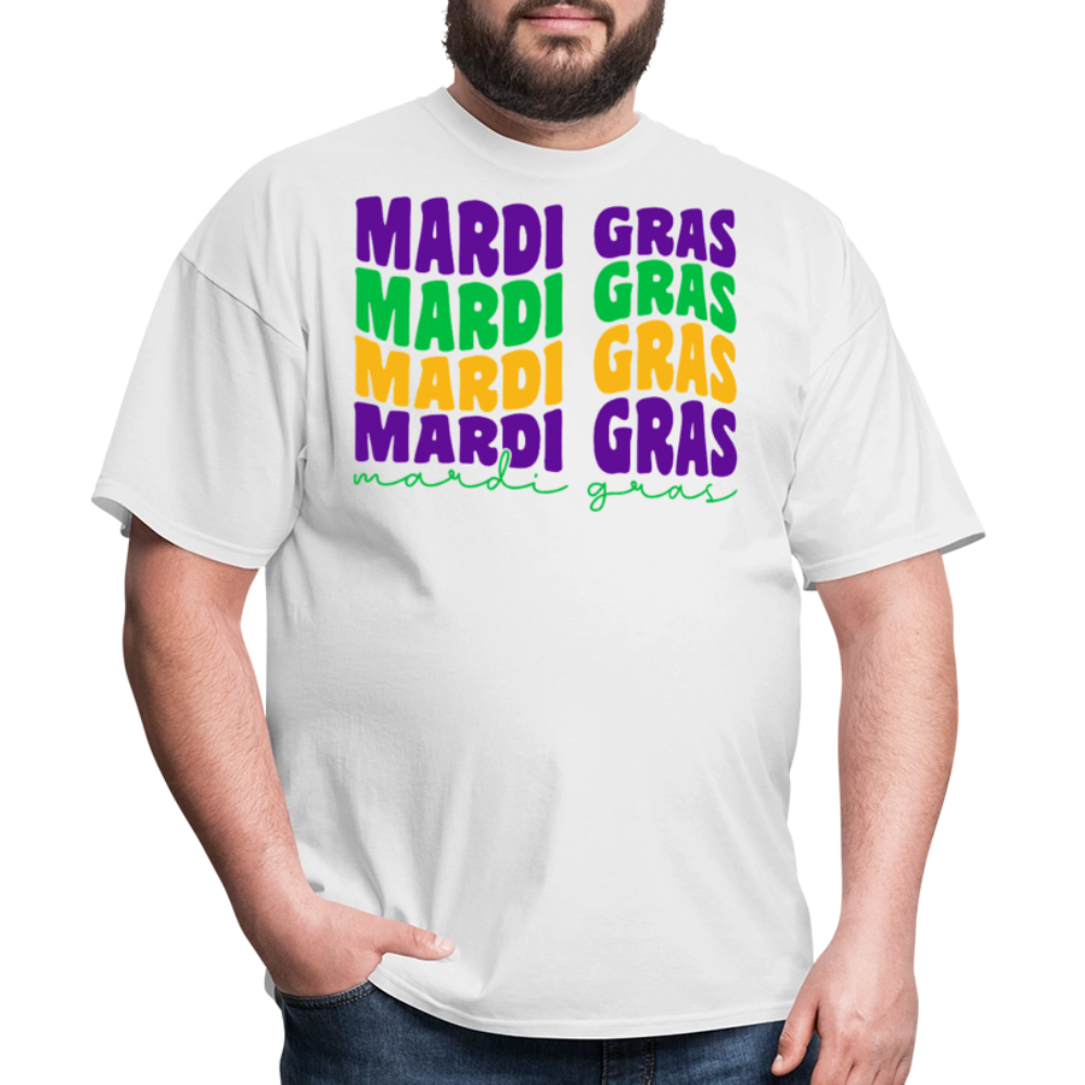 Carnival-themed Shirt for Mardi Gras lovers Colorful festival Graphic T-shirt - white