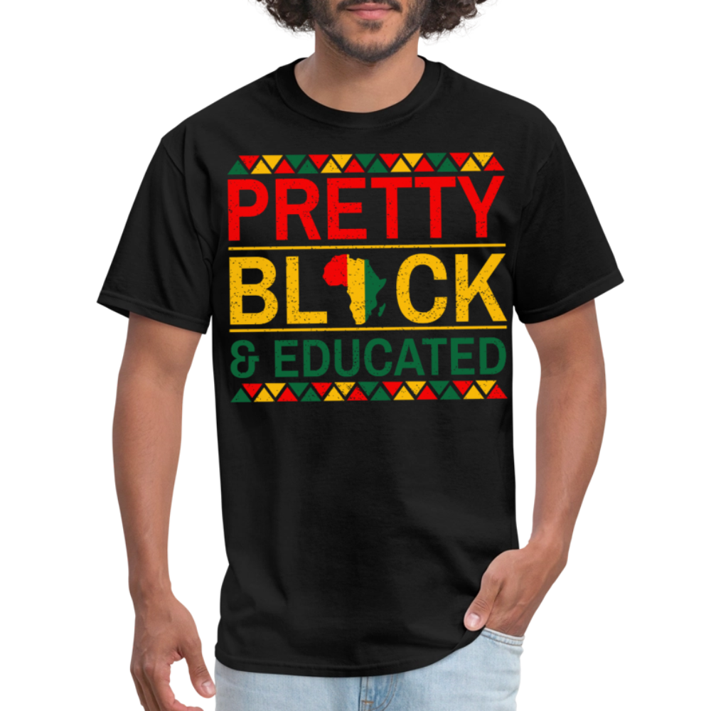 Educated Black Women Tee Pretty Black and Educated T-shirt - black