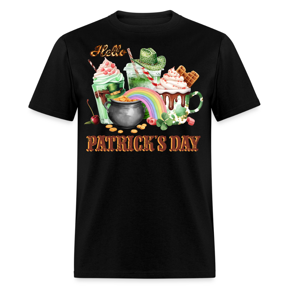 St Patrick’s Day Aesthetic Coffee Lover T-shirt - black