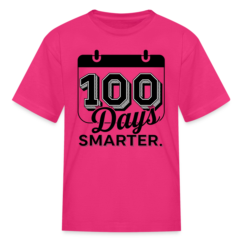 100 Days Smarter Shirt For Students 100th Days Celebration T-shirt - fuchsia