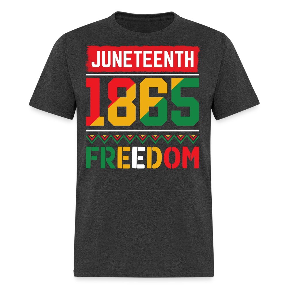 Juneteenth 1865 Freedom African American Pride T-shirt - heather black