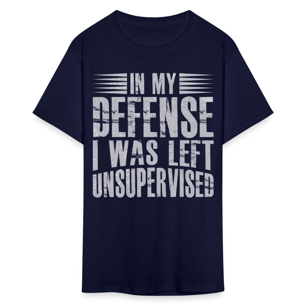 Unique In My Defense Graphic Tees Unisex Classic T-Shirt - navy