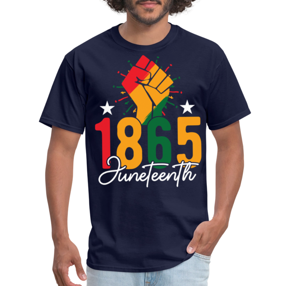 Best Black pride Tee 1865 Black Liberation T-shirt - navy