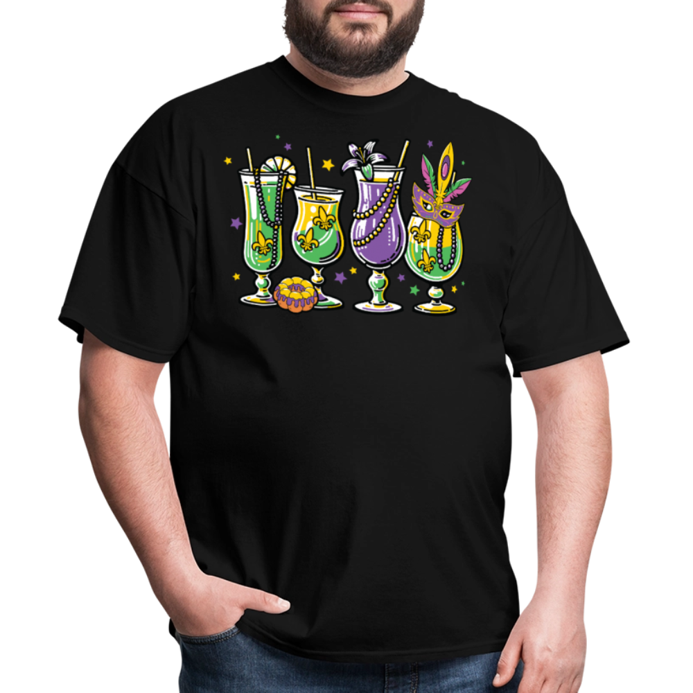 Mardi Gras Cocktail Shirt New Orleans Party T-shirt - black