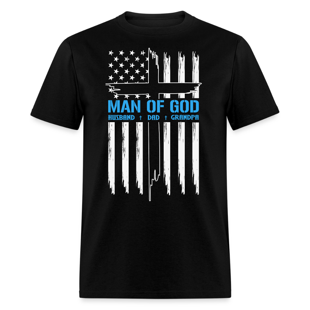 Husband Dad Grandpa Christian T-shirt - black