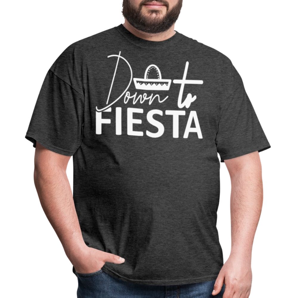 Down to Fiesta Party Shirt Funny Cinco de Mayo T-shirt - heather black