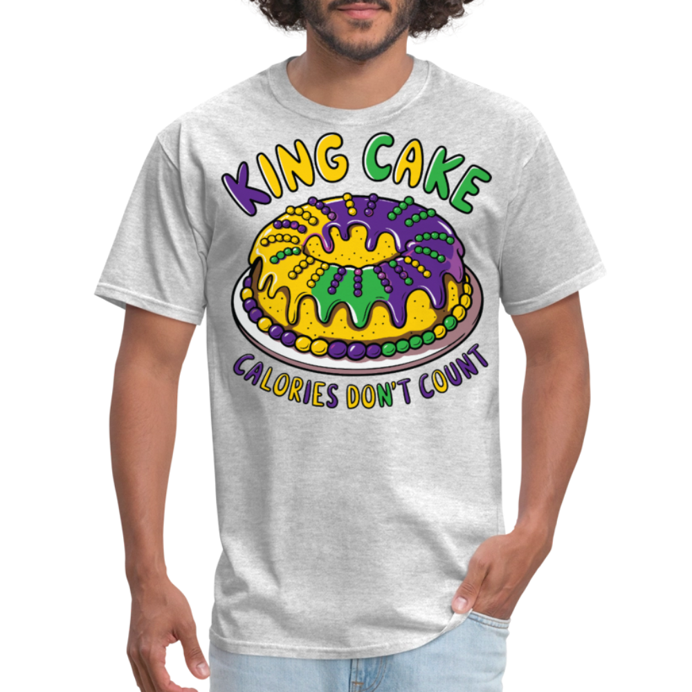 Fat Tuesday Celebration Mardi Gras King Cake T-shirt - heather gray