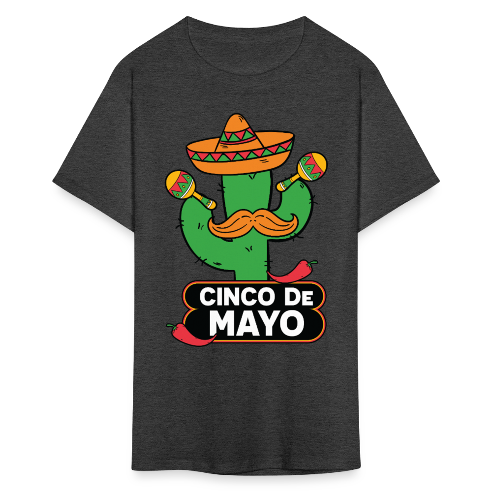 Mexican Fiesta Party Tee Funny Cinco De Mayo Cactus T-shirt - heather black