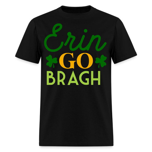 Funny Erin Go Bragh Shamrock T-shirt - black