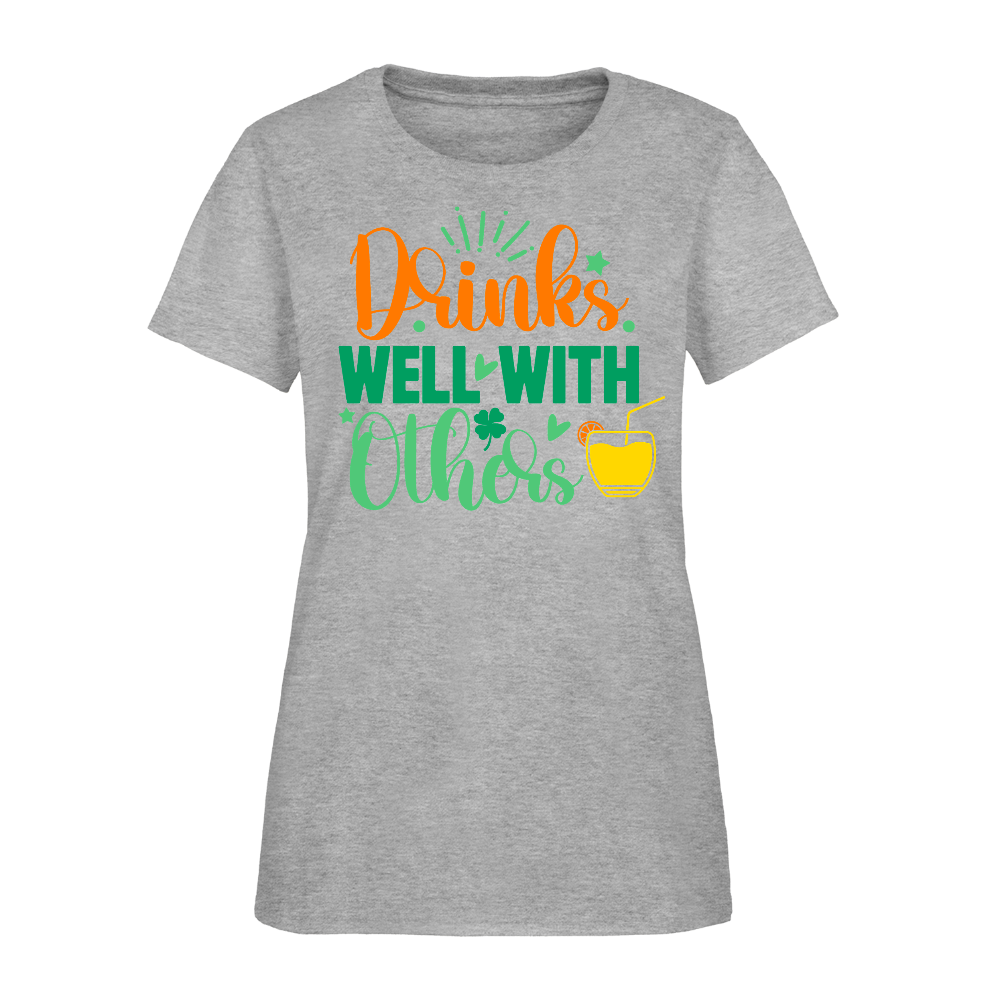 Funny Women's Drinking Quote T-Shirt - heather gray