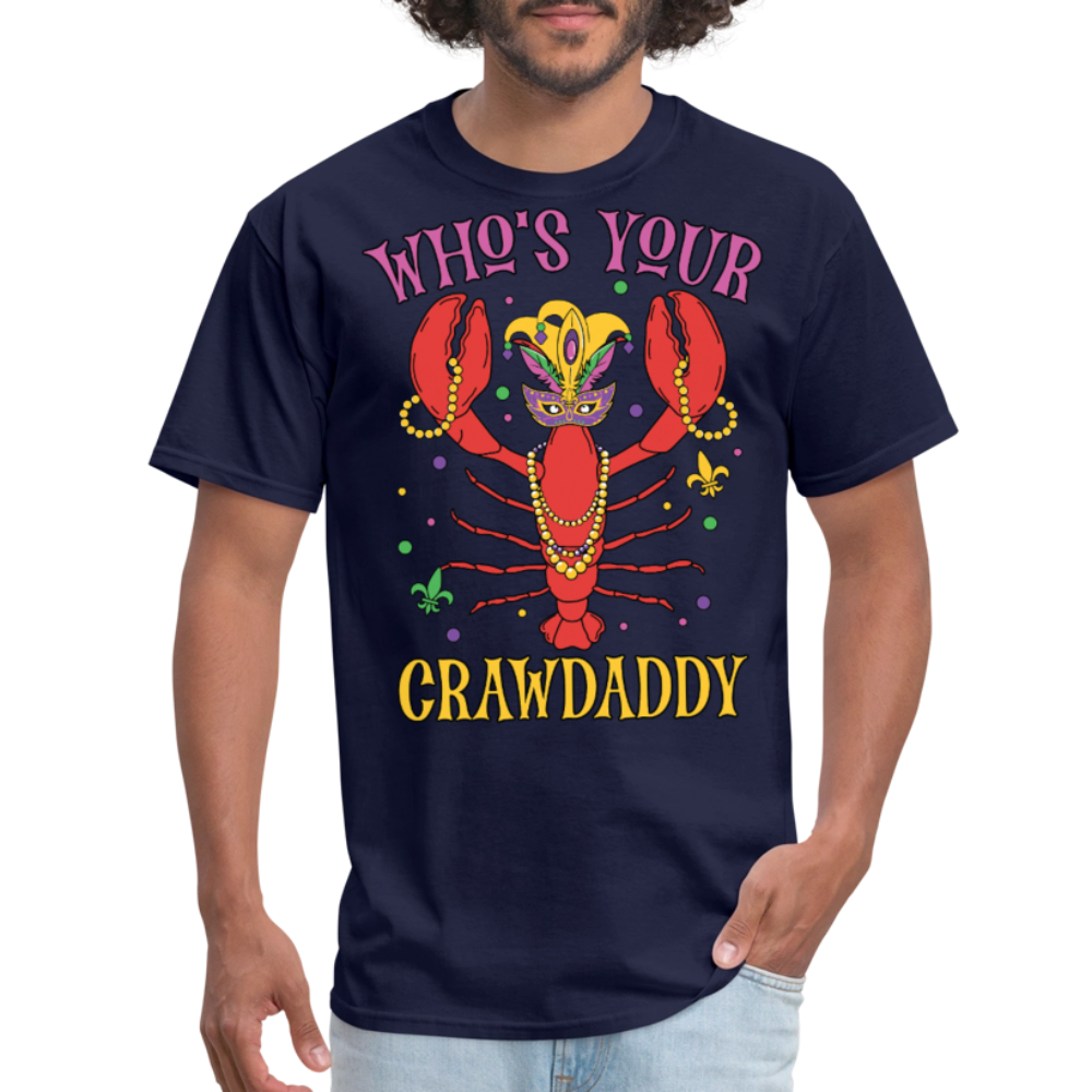 Mardi Gras Crawfish Shirt For Parties Who’s Your Crawdaddy T-shirt - navy