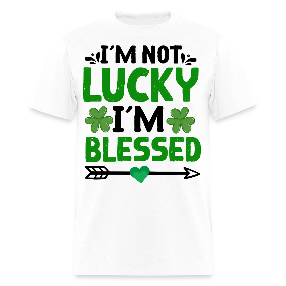 I’m Not Lucky I’m Blessed Christian T-shirt - white