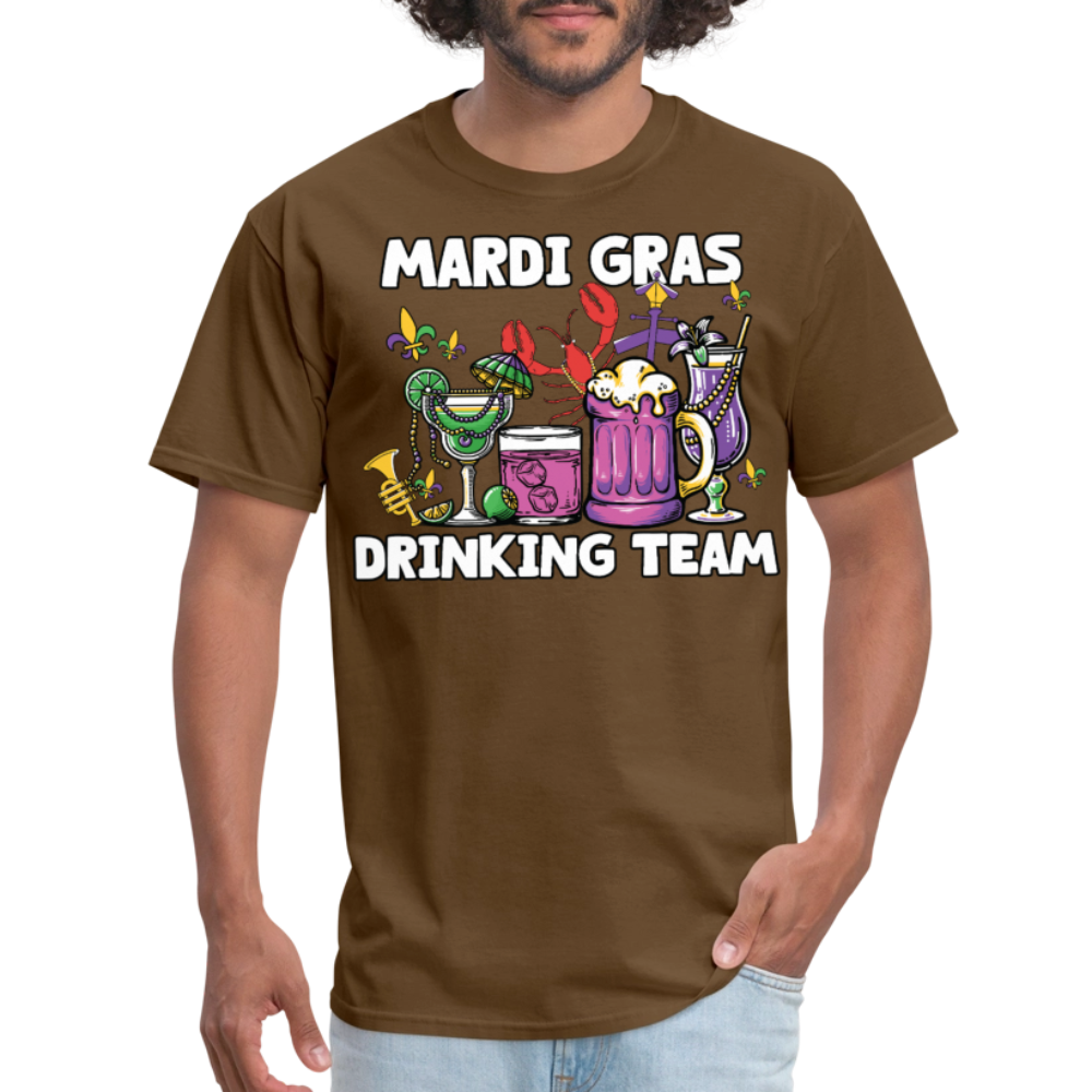 Beer And Cocktail Lover Mardi Gras Tee Mardi Gras Drinking Team T-shirt - brown