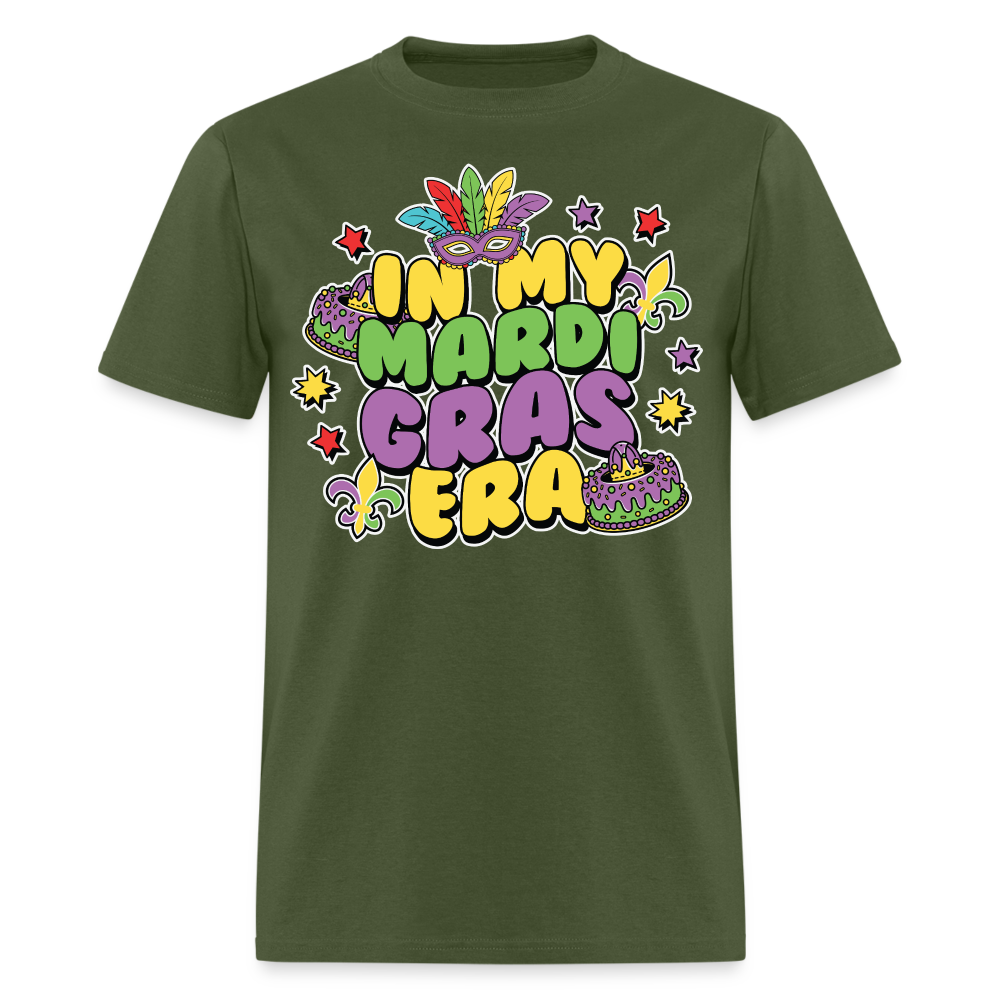 In My Mardi Gras Era Tee For Festival Goers Colorful Mardi Gras Party T-shirt - military green