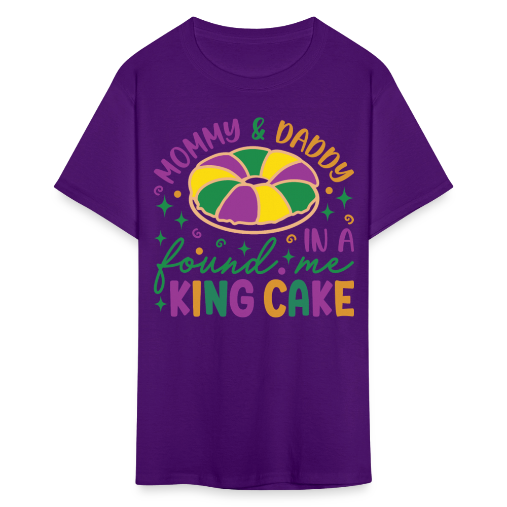 Mommy And Daddy Found Me In A King Cake Unisex T-Shirt - purple