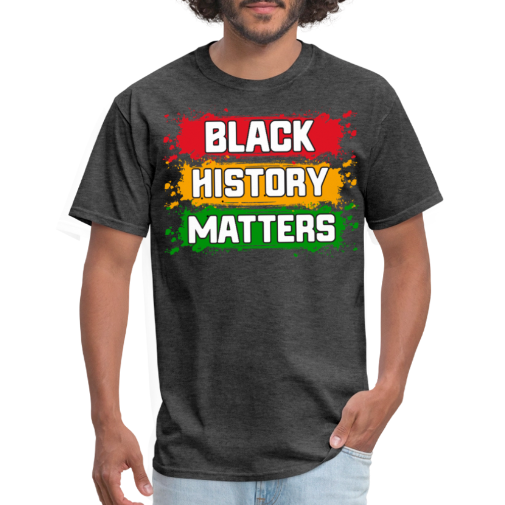 African American Heritage Apparel for Black History Month Unisex T-shirt - heather black