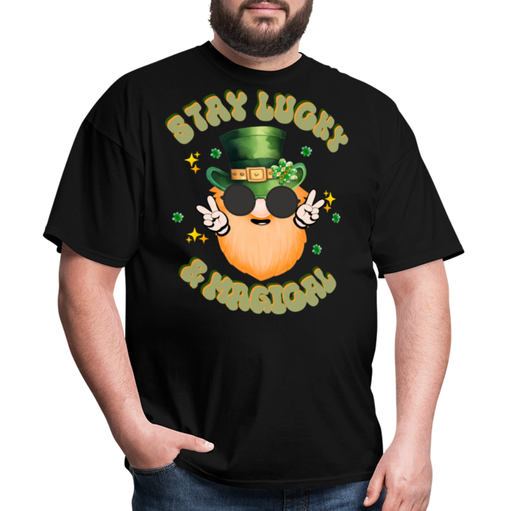 Stay Lucky And Magical Irish T-shirt - black