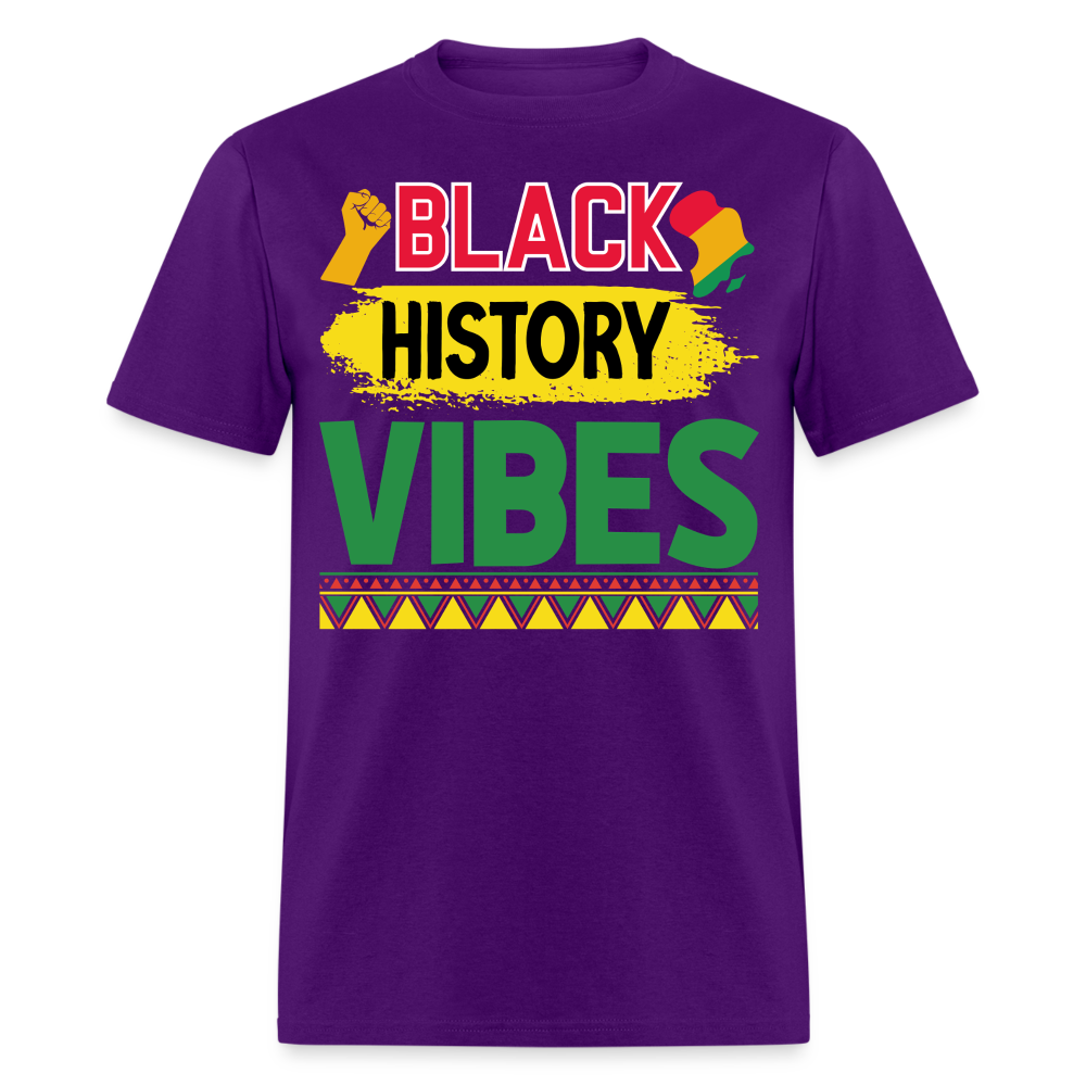 Black history vibes Shirt For Celebrations Black History Month T-shirt - purple