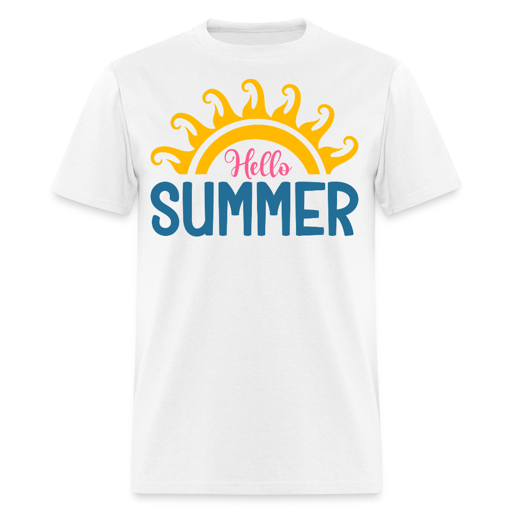 Hello Summer Beach Vacation T-shirt - white