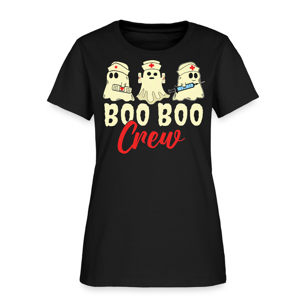 Boo Boo Crew Nurse Ghost Halloween T-Shirt - black