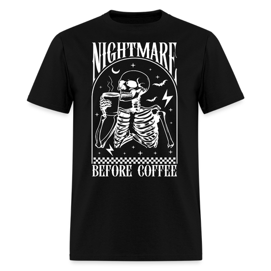 Nightmare Before Coffee Skeleton T-Shirt - black
