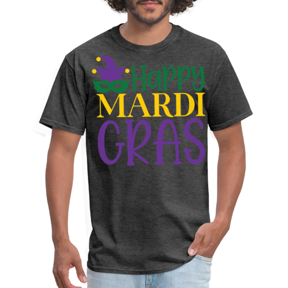 Funny and Stylish Mardi Gras Festival Unisex T-shirt - heather black