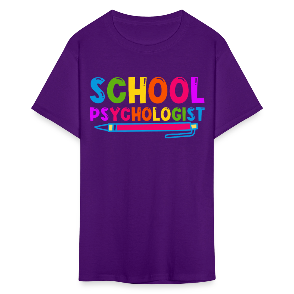 Best Gifts For School Psychologists Mental Health Unisex T-Shirt - purple