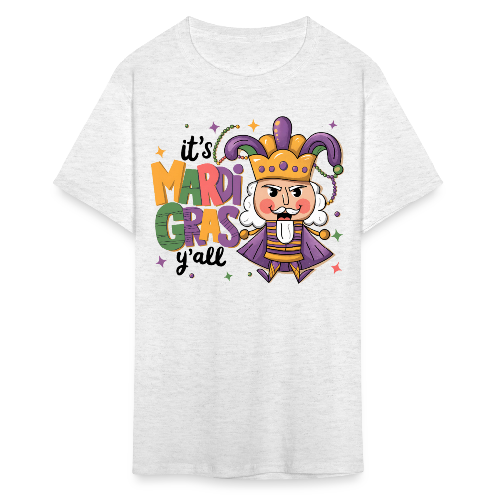 Mardi Gras Jester King Tee It's Mardi Gras Y'all T-shirt - light heather gray