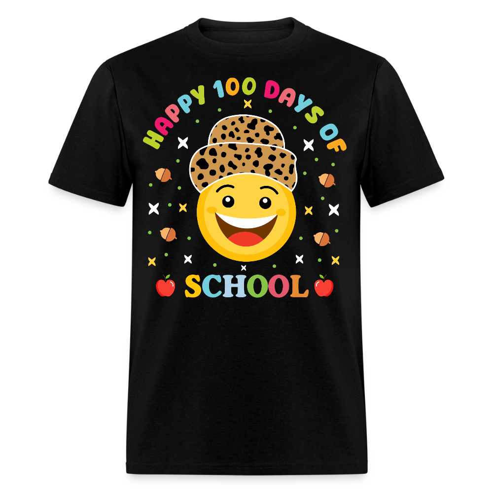 Leopard Print 100 Days Of School Shirt For Teachers Unisex T-Shirt - black