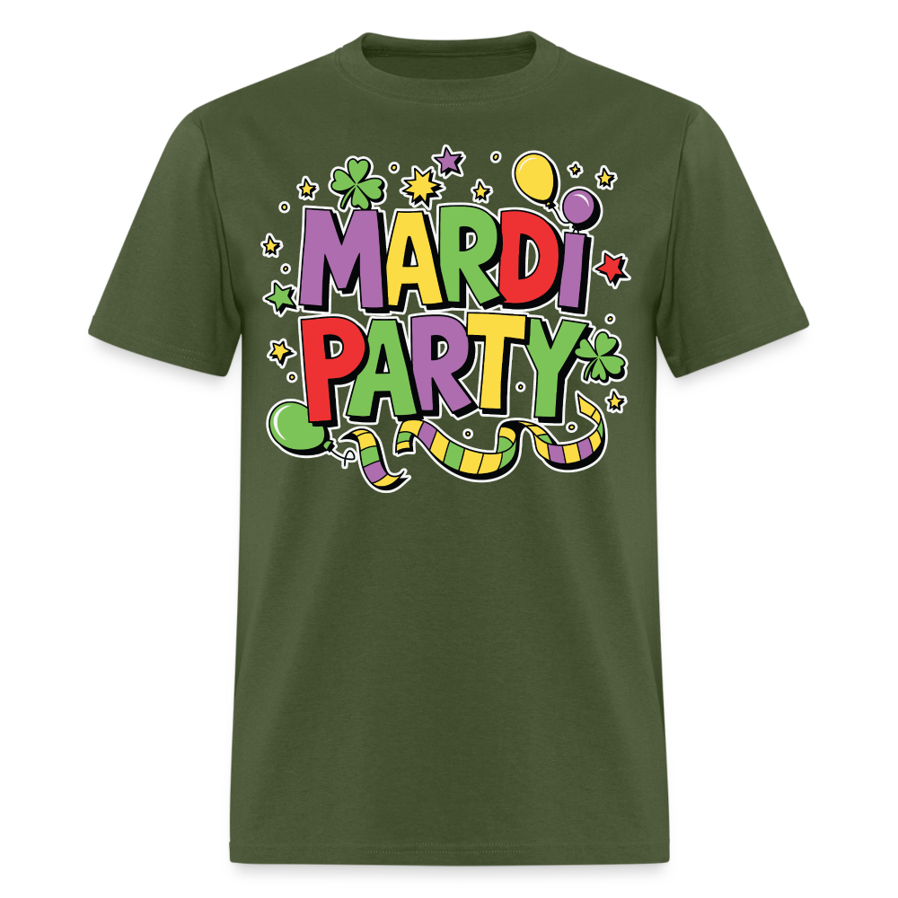 Mardi Gras Party Shirt For Men and Women New Orleans Festival T-shirt - military green