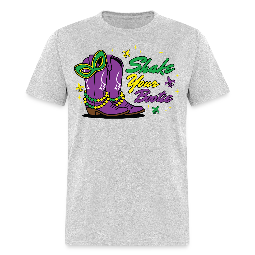 Shake Your Bootie Mardi Gras Tee Masquerade Party T-shirt - heather gray