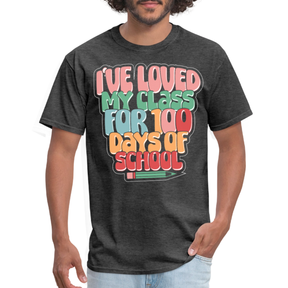 100 Days Of School Tee For Teachers 100 Days Of Learning Teacher T-shirt - heather black